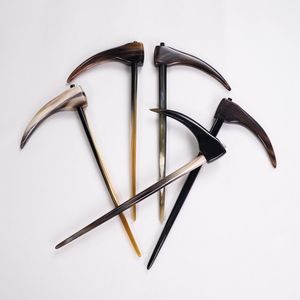 COM HANDMADE POLISHED BUFFALO HORN <b>HAIR</b> ACCESSORIES <b>Hair</b> Fork Stick <b>Barrettes</b> Clips <b>for</b> Jewelry Matiss <b>Hair</b> Styling - Product Image 4