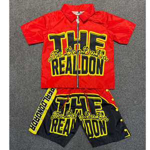 เซ็ตเสื้อยืดแขนสั้นและกางเกงขาสั้นสำหรับผู้ชายชุดเล่นกีฬาแขนสั้นออกแบบโลโก้ได้ตามต้องการฤดูร้อน - Product Image 5