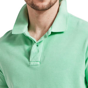 Tendencia logotipo personalizado 100% algodón de alta calidad hombres Golf negocios uniforme Color sólido Polo camisa para hombres - Product Image 6