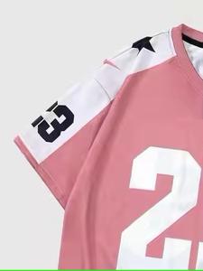 เสื้อฟุตบอลแขนสั้นสำหรับผู้ชาย, เสื้อกีฬาผ้าแจ็คการ์ดพิมพ์ลายกราฟิกสำหรับใส่ในฤดูใบไม้ผลิฤดูร้อน - Product Image 6