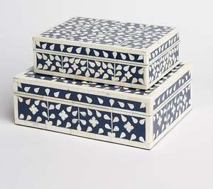 Boîte décorative de stockage d'incrustation d'os de taille personnalisée de haute qualité meilleure qualité en gros de l'Inde pour le conteneur de bijoux - Product Image 2