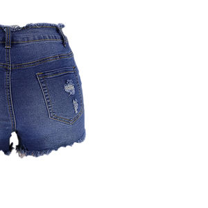 Shorts de Mezclilla Transpirables Más Vendidos para Mujer, Estilo Casual Desgastado, 100% Algodón, Servicio OEM Personalizable - Product Image 5