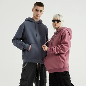 Sudaderas con capucha de algodón 100% de 500gsm para hombre y mujer, jersey de talla grande, grande y alta Sudadera con capucha, logotipo personalizado bordado para Unisex - Product Image 3