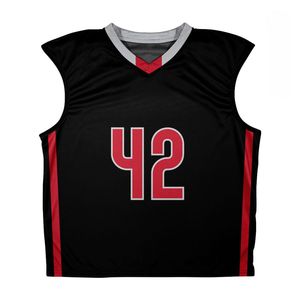 เสื้อกล้ามลาครอส100% โพลีเอสเตอร์แขนกุดพิมพ์ลายตาข่ายแบบกลับด้านได้ - Product Image 2