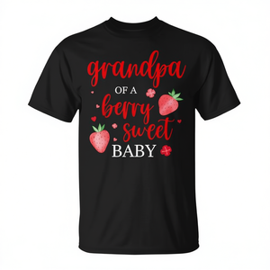 Maglietta per il primo compleanno del nonno di un bambino dolce come una fragola, per celebrare con un divertente tema fragola - Product Image 2
