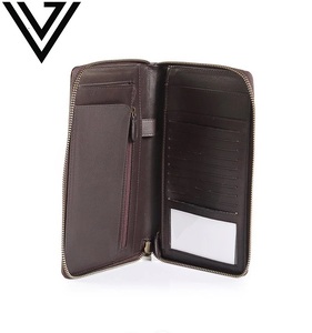 กระเป๋าสตางค์หนังวัวยาวแบบพับสองทบแบบพรีเมี่ยมสำหรับเดินทางทำด้วยมือใส่ได้ทุกเพศผ้าฝ้ายแบบบางเปิดได้ทนทานป้องกัน RFID - Product Image 3