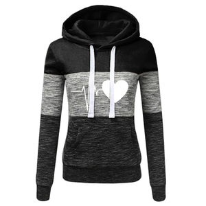 Sudadera con capucha de alta calidad para mujer, jersey de manga larga ajustado, bloque de Color informal, Fitness al aire libre, Jogging, estaciones de primavera - Product Image 5