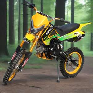 Moto tout-terrain 125cc avec double échappement et moteur 4 temps, vitesse maximale 80 km/h - Product Image 2