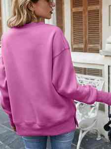 Sudadera con estampado personalizado para mujer, Jersey holgado de algodón de peso pesado - Product Image 3