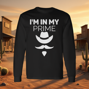 Camiseta de manga larga con bigote de vaquero del oeste de Doc Holliday de I'm In My Prime - Product Image 3