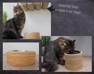 Elevated Cat Bowl Stannd/ Bamboo Bowl Made in Vietnam - Product Image 1