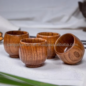 Tasse à thé en bois jetable écologique de luxe moderne de 100ml Logo personnalisable pour un usage domestique disponible à des prix bon marché - Product Image 1