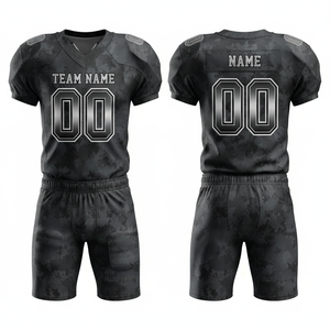 Ensemble personnalisé d'uniformes de football américain pour hommes et jeunes, vêtements de sport d'équipe personnalisés, y compris un maillot respirant, des pantalons, tailles plus grandes - Product Image 1