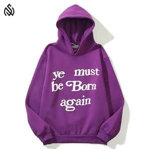 2025 tendance respirant 100% coton polaire 460 Gsm Streetwear partout impression bouffée impression à capuche pour hommes - Product Image 4