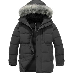 Chaqueta de moda de Otoño/Invierno para hombre con capucha ligera de Nailon/algodón acolchado con cuello levantado estilo formal juvenil - Product Image 1