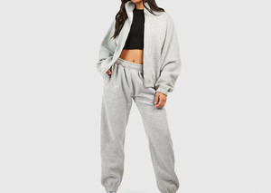 Chándales de mujer con estampado personalizado 2024, chándales de algodón polar con cremallera, Sudadera con capucha lavada con ácido, pantalones de chándal, chándales lavados con ácido para mujer - Product Image 2