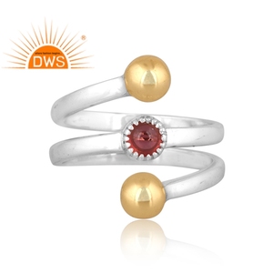 Best Quality Fine Sterling <b>Silver</b> Natural <b>Garnet</b> Gemstone Spiral <b>Ring</b> Custom Jewelry for Women Gift for Her - Product Image 3