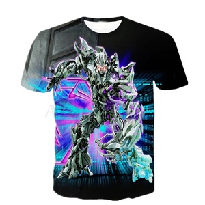 Camiseta de LICRA de poliéster de alta durabilidad para hombre, tela de punto transpirable, pantalones cortos de sublimación con patrón impreso de ajuste de gran tamaño - Product Image 1