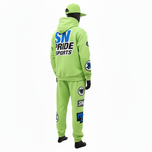 Chándal con Capucha para Hombre, Color Sólido, Cómodo, de Alta Calidad, para Correr, Entrenar, Ropa Casual, Transpirable, 100% Algodón, Antibacteriano - Product Image 4