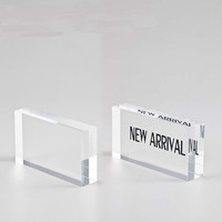 Placa de Identificación Personalizada de Acrílico Plástico Ecológico y Duradero, Grabada, para Joyería, Precio de Fábrica