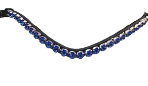 Royal Blue Crystal Equestrian Brow Band 8mm Diseñador de alta calidad Ropa de montar de cuero Cómodo Negro Marrón Conjunto Accesorio - Product Image 2