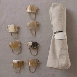 Rond de serviette Buffle Ox de qualité supérieure sur mesure pour une utilisation gastronomique Rond de serviette sculpté en corne naturelle avec une apparence élégante faite à la main - Product Image 6