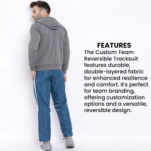 Conjunto Deportivo Personalizado Street Grace OEM para Hombre, Transpirable, con Sudadera con Cremallera y Pantalones, 100% Poliéster, Invierno, Logotipo de Marca Privada - Product Image 5