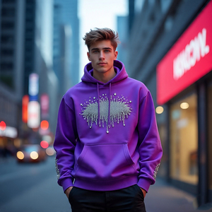 High Quality 100% Cotton <b>Pullover</b> Hoodies Fashionable Solid Pattern Sweatshirts for <b>Men</b> Women - Product Image 4