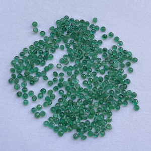2mm 3mm 4mm Naturel Précieux Zambien Émeraude Vert Foncé À Facettes Ronde Coupe Gemme En Gros Pierre Précieuse Bijoux Petite Taille - Product Image 3
