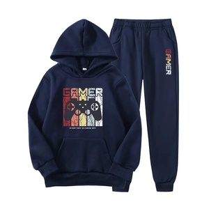 Conjunto Deportivo Informal para Hombre, para Entrenamiento de Invierno, Ropa Deportiva, Estilo Urbano, Serigrafía, Felpa Ecológica 100% - Product Image 1