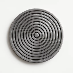 แหวนเงินสีดำและสีน้ำตาลทองหรูหราออกแบบสำหรับตกแต่งบ้านที่ทันสมัยจานรองแก้วอลูมิเนียมพรีเมี่ยม - Product Image 1