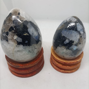 Œuf de pierre de lune arc-en-ciel naturelle poli, cristal de guérison, pierre décorative pour la méditation Reiki, décoration intérieure, cadeau - Product Image 1