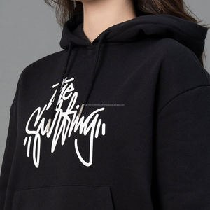 เสื้อฮู้ดสตรีไซส์ใหญ่ Fit2Fight สำหรับฤดูหนาว สไตล์สตรีทแวร์ พิมพ์ลาย DTF ผ้าหนา 400 กรัม โพลีเอสเตอร์/คอตตอน มีกระเป๋าจิงโจ้ - Product Image 4