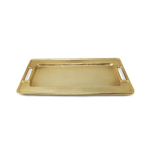 Bandeja para servir comida de Metal sólido decorativa de Navidad de diseño moderno para boda y vajilla casera bandeja de servidor de comida de hierro rústico - Product Image 1