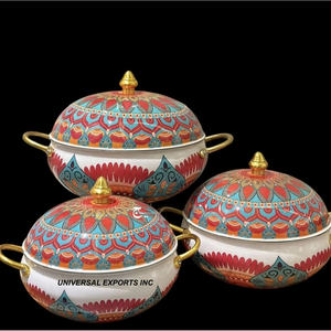 Marmite en acier inoxydable de qualité supérieure faite à la main Casserole design arabe Nouveau chauffe-plats en métal - Product Image 3