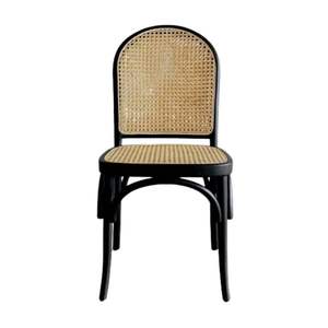Silla de Comedor de Madera Maciza de Teca y Ratán, Diseño Moderno y Minimalista, para Comedores, Hoteles y Restaurantes - Product Image 1