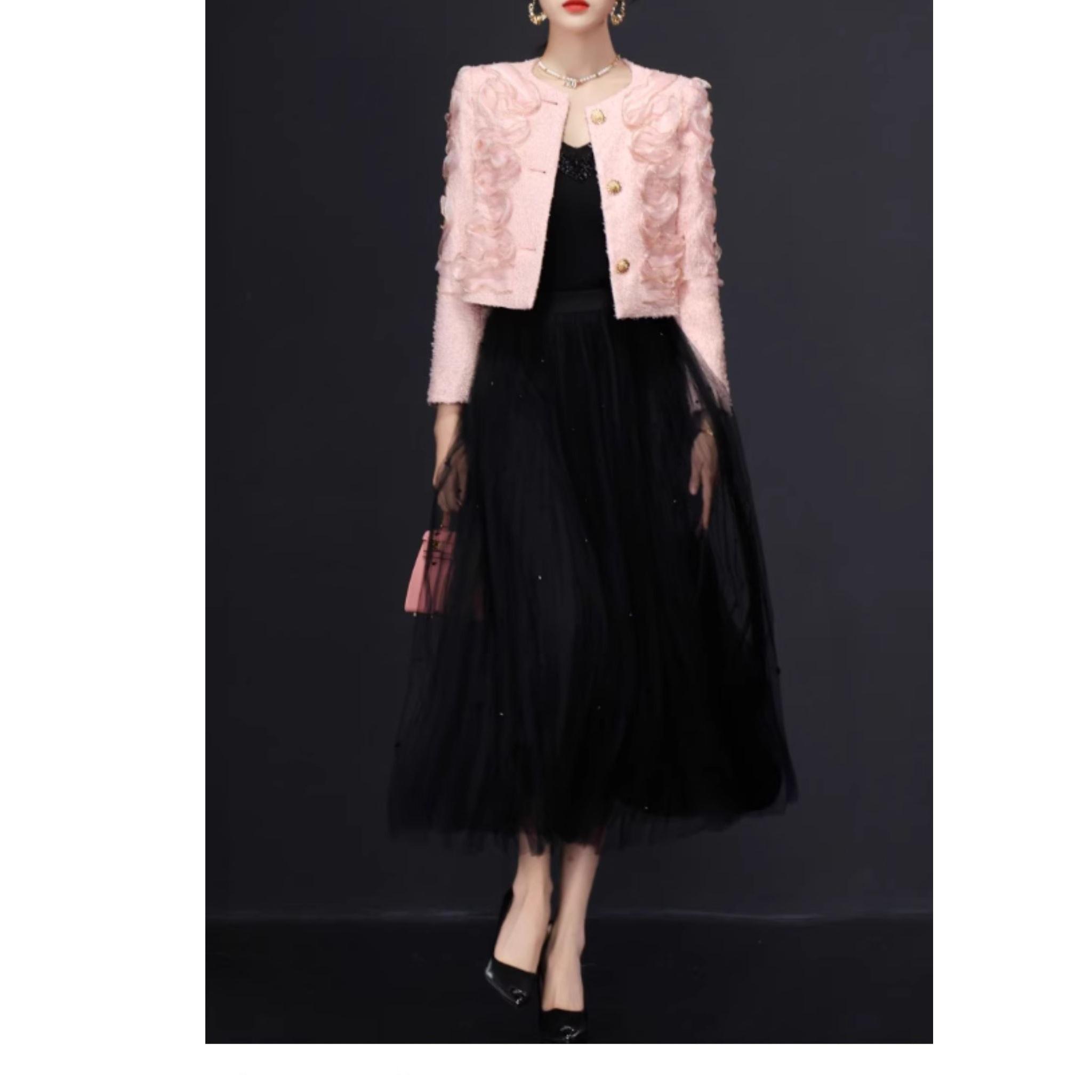 สีชมพูพาสเทล + ดำ