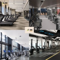 Équipement de musculation commercial SK 1000 m² pour entraînement de force, cardio et triceps - Ensemble de fitness en métal pour hôtel/club