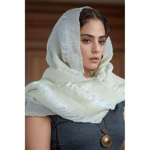 Châle en soie Odemis 100% tissé à la main, style ethnique de luxe, 75x200cm, foulard plissé Gofre, écharpe turque de luxe en soie - Product Image 5