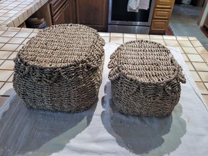 กล่องเก็บของสานจากหญ้าทะเล ตะกร้าสานทำมือ กล่องเก็บของรักษ์โลก ของตกแต่งบ้านจากธรรมชาติ ขายส่งจากเวียดนาม - Product Image 3