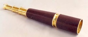 Mini télescope extérieur portatif nautique Capitaines espion en laiton avec boîte en bois - Product Image 4