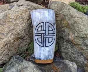 Tasse Viking en corne naturelle gobelet médiéval pour fête Logo personnalisé Premium Promotionnel Koi Faizacraft - Product Image 1