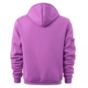 Fashion Wear Logo personnalisé Style fermeture éclair sweats à capuche hommes 100% coton plaine fermeture éclair complète sweats à capuche américains pour hommes - Product Image 5
