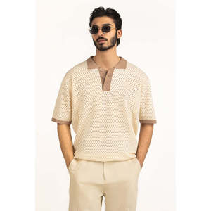 Polo à coupe classique, techniques de broderie foncées, tricoté de haute qualité, anti-plis, respirant, uni, pour le golf, disponible en taille XL, coupe ajustée - Product Image 6