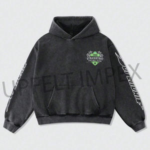 UP-Felt-impex เสื้อฮู้ดผ้าคอตตอนแขนยาวสำหรับผู้ชายมีตัวอักษรแข่งรถของผู้ชายเสื้อมีฮู้ดพิมพ์ลายรถ100% สะพายไหล่ - Product Image 1