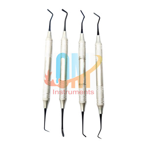 Instrumento de llenado compuesto Dental alemán de calidad superior, 4 Uds., Kit de restauración recubierto de titanio negro, acero inoxidable alemán CE - Product Image 5