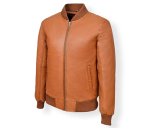 Veste en cuir de moto à col montant style High Street pour hommes et femmes avec décoration brodée - Product Image 2