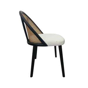 Masion <b>Dining</b> <b>Chair</b> High Quality Made of Solid Teak Wood Frame with Rattan and <b>Covered</b> Upholstery <b>for</b> Indoor and Outdoor Use - Product Image 3