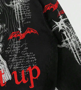 Up-Felt-Impex Sweat à capuche surdimensionné graphique crâne personnalisé pour homme-Sweat-shirt décontracté à manches longues et épaules tombantes pour homme - Product Image 5