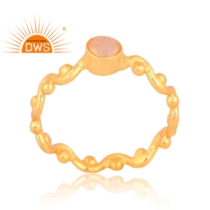 18k <b>Gold</b> Plated Silver <b>Rings</b> Natural Ethiopian <b>Opal</b> Gemstone Latest Design Jewelry Wholesaler - Product Image 1